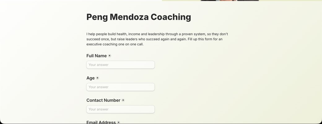 Peng Mendoza coaching form
