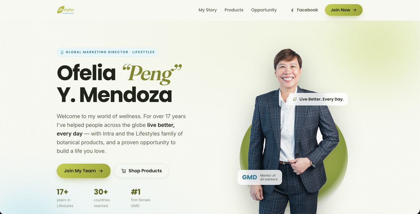 Peng's Intra & Lifestyles distributor page